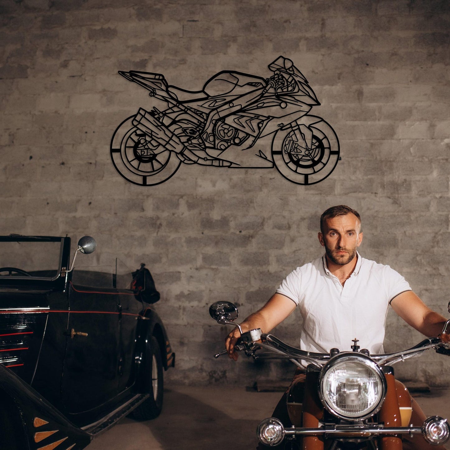 Superbike Motorcycle Metal Decor Art
