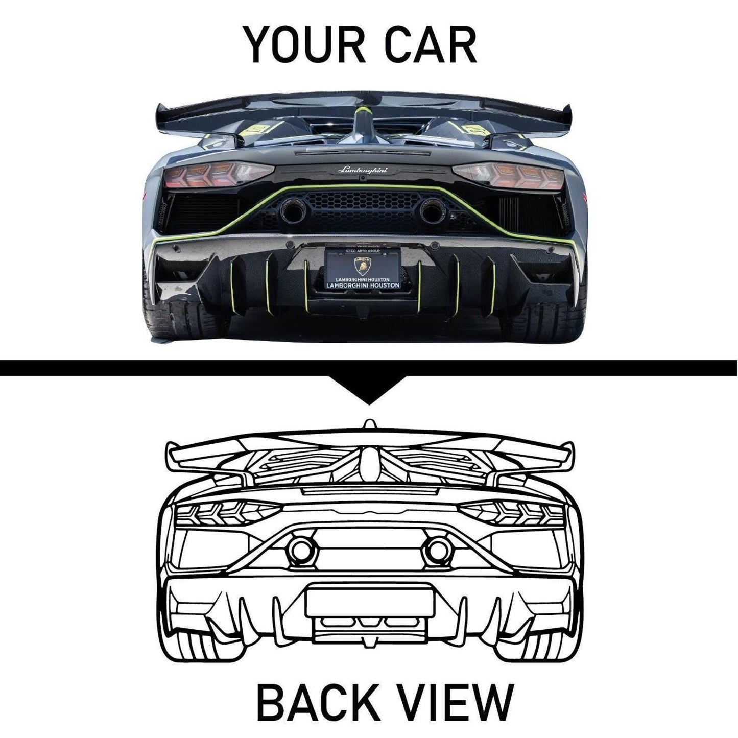 Personalized Your Car Back View Decor