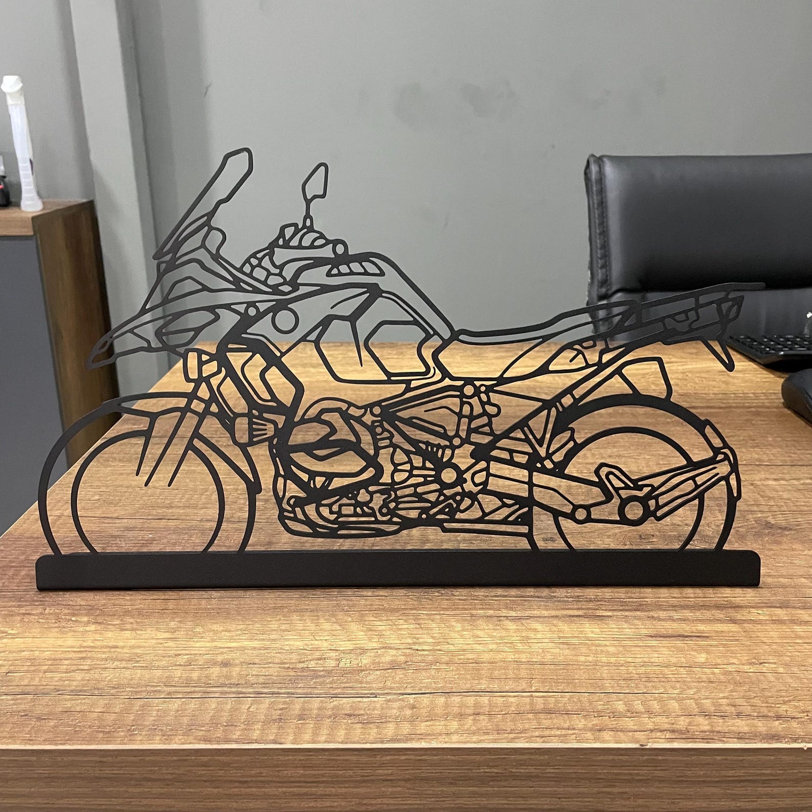 Motorcycle Decor Metal Stand Art