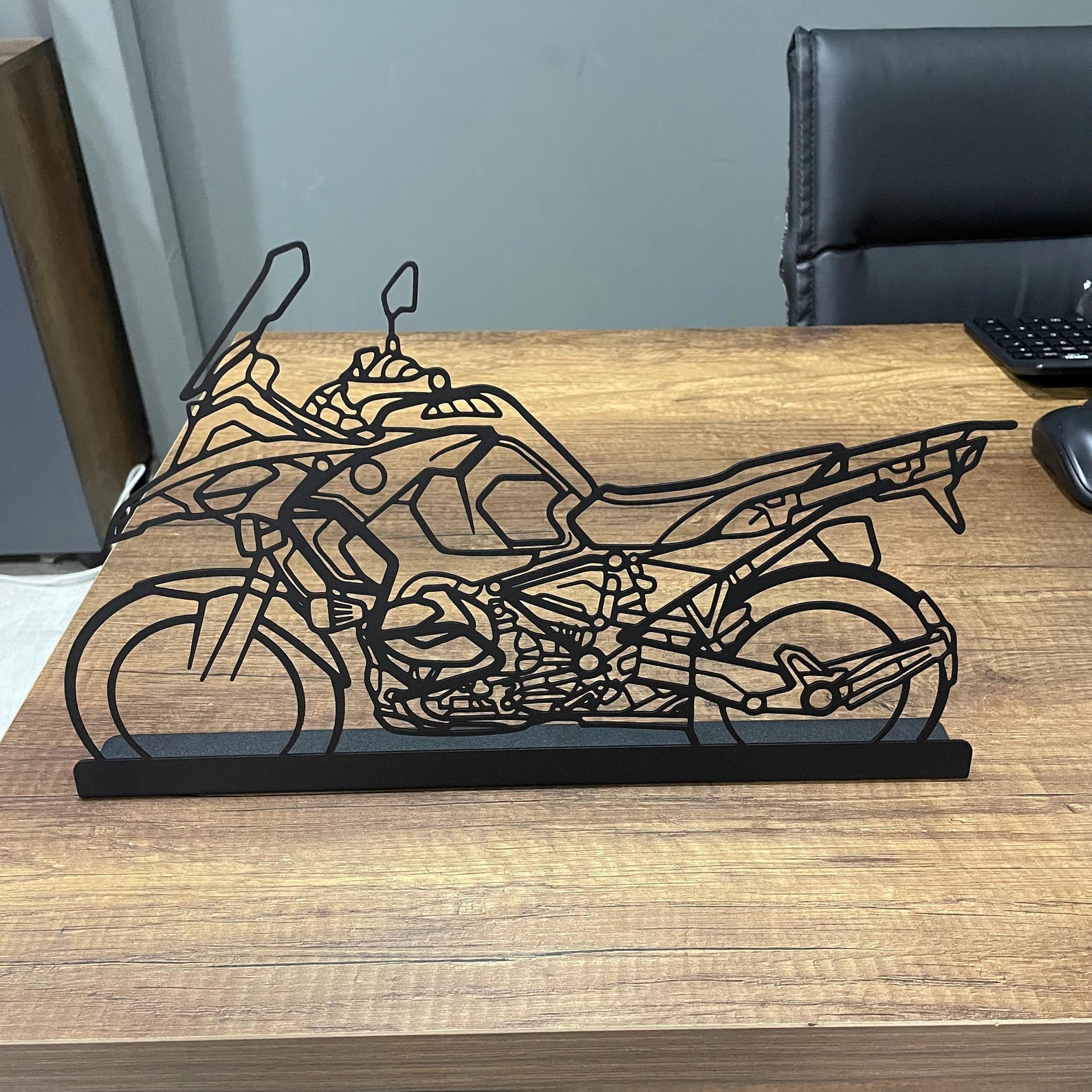 Motorcycle Decor Metal Stand Art