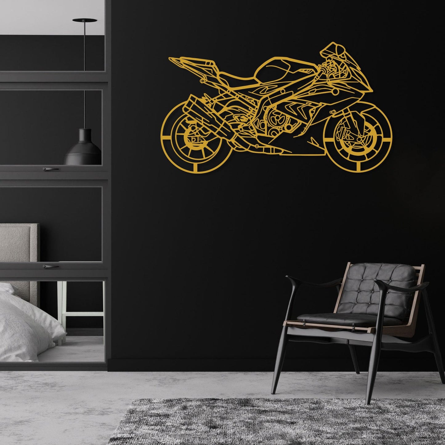 Superbike Motorcycle Metal Decor Art