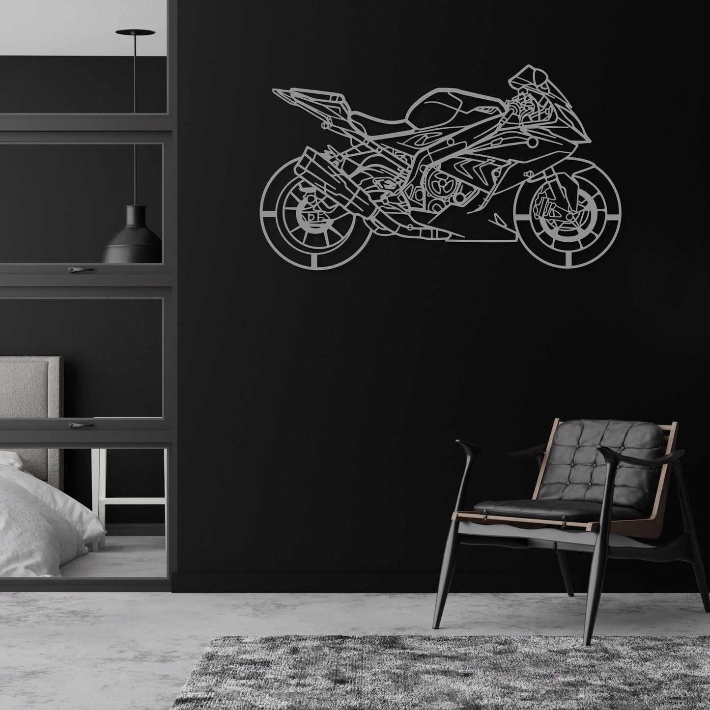 Superbike Motorcycle Metal Decor Art
