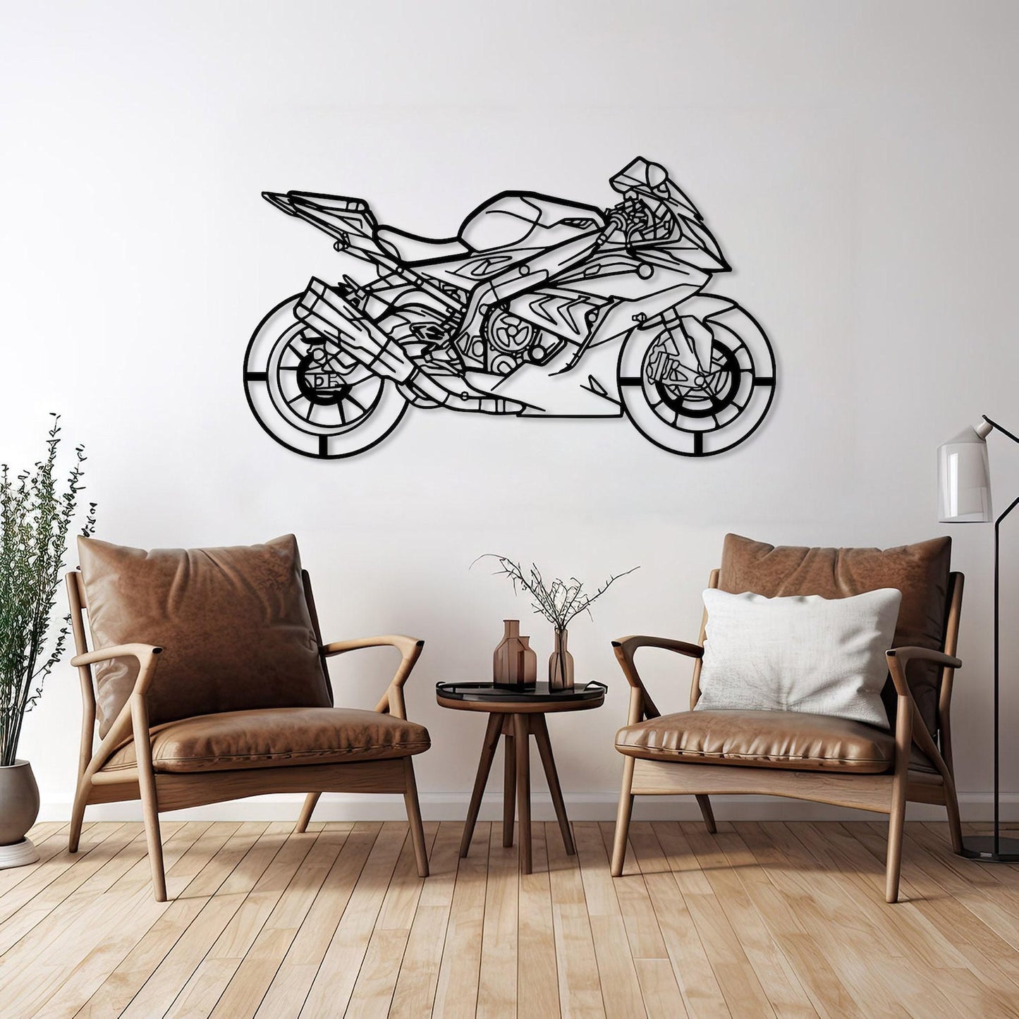 Superbike Motorcycle Metal Decor Art