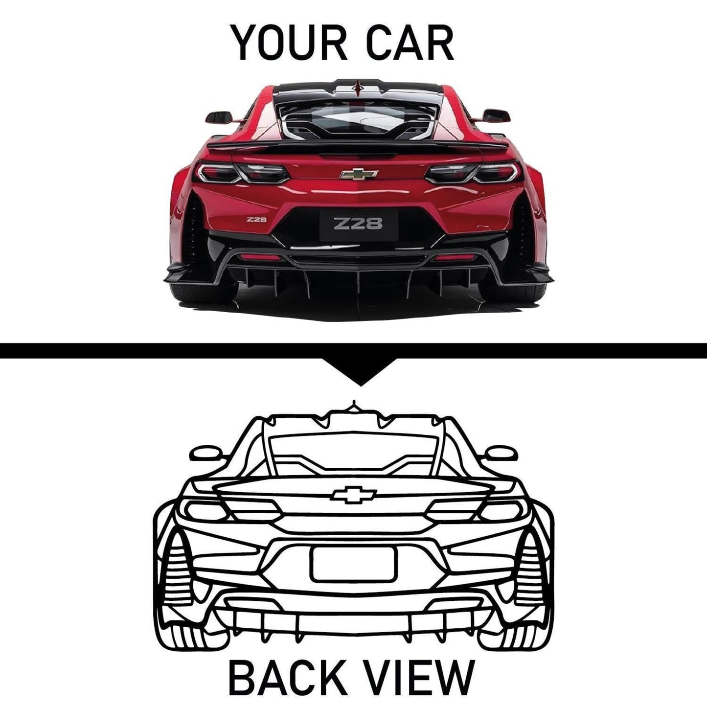 Personalized Your Car Back View Decor