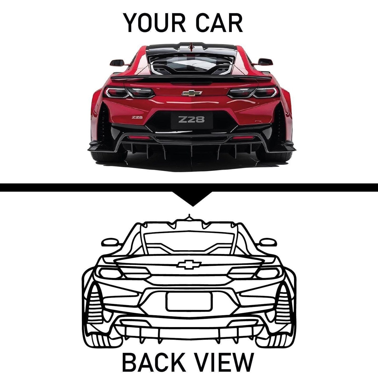 Personalized Your Car Back View Decor