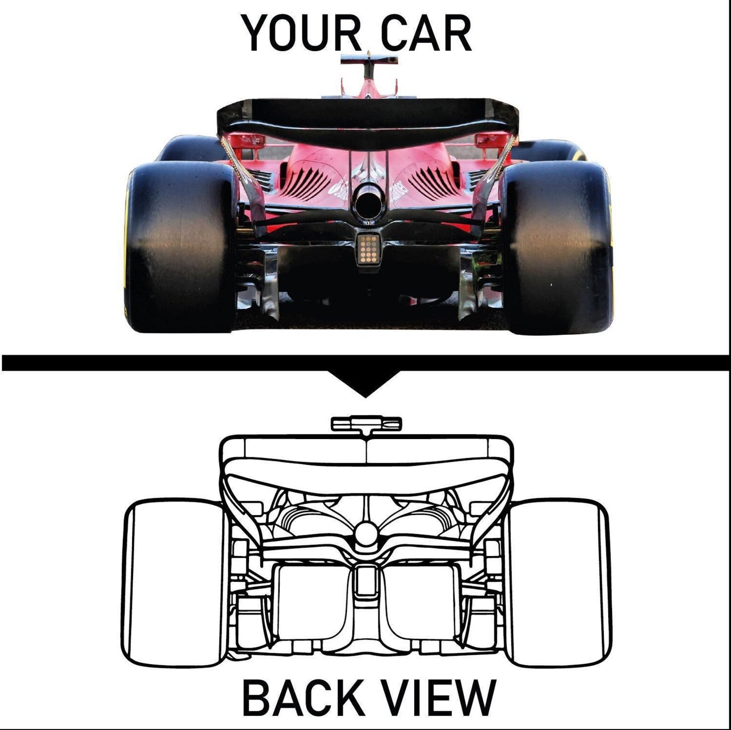 Personalized Your Car Back View Decor