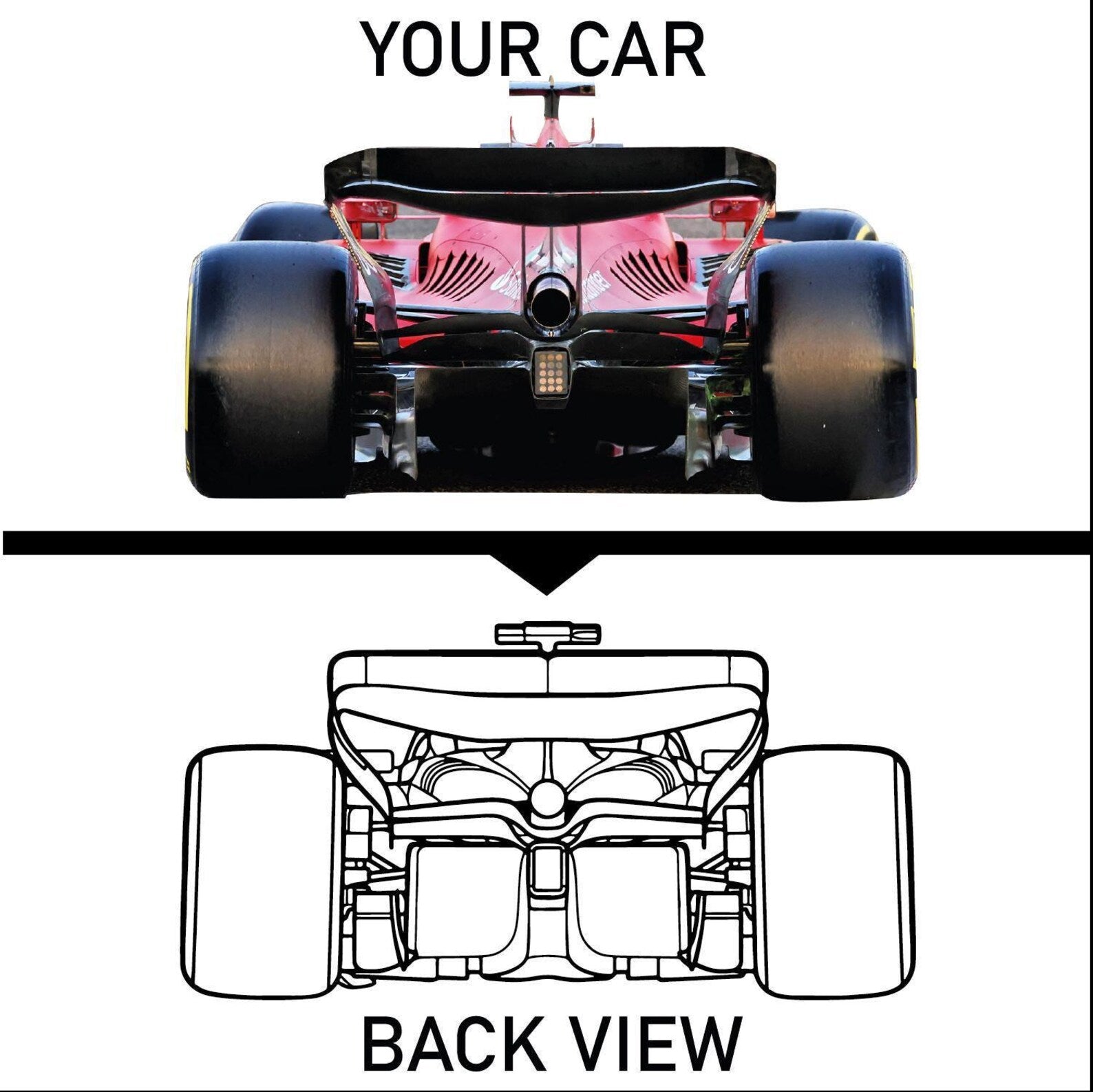 Personalized Your Car Back View Decor