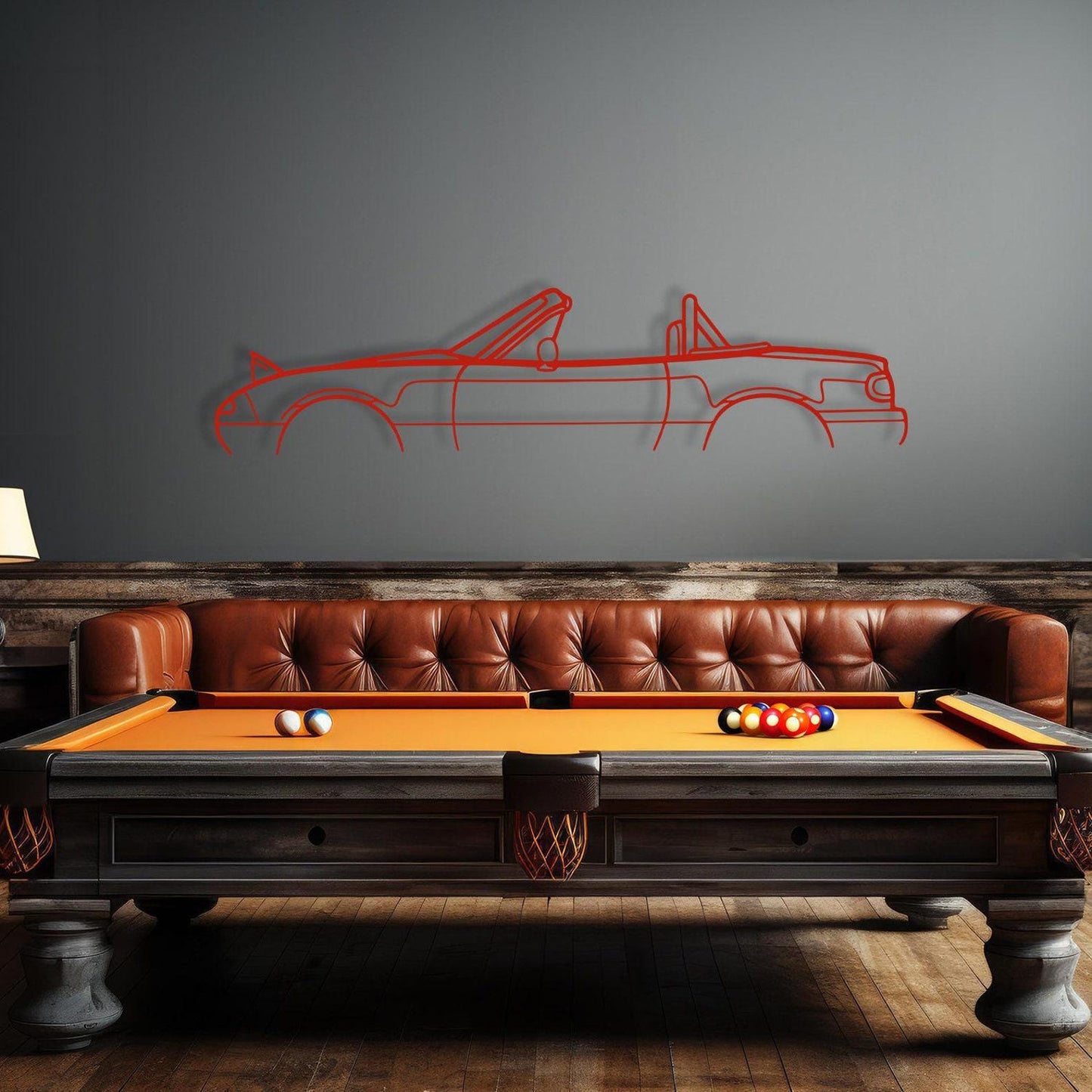 Metal Classic Sports Car Wall Art