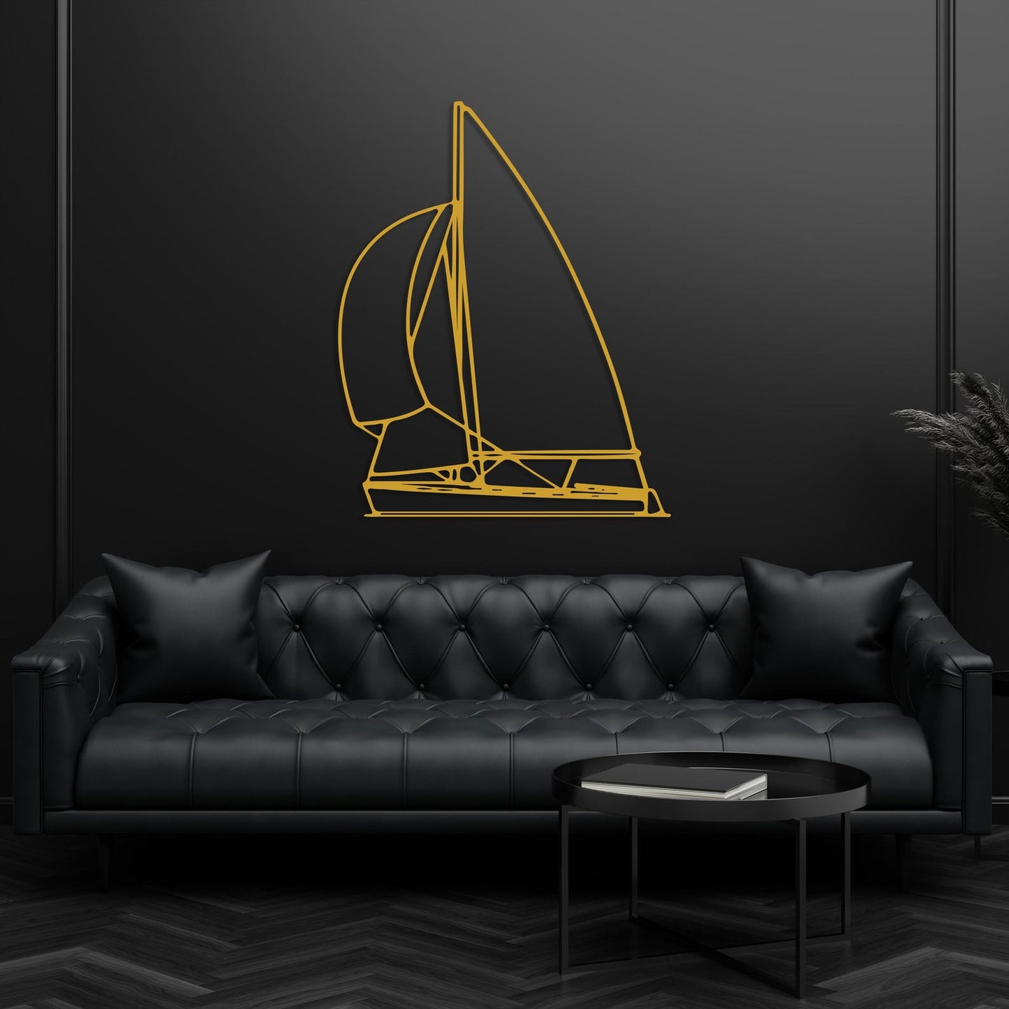 Modern Metal Sailboat Wall Art