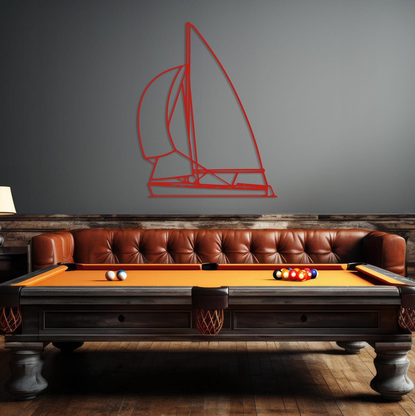 Modern Metal Sailboat Wall Art