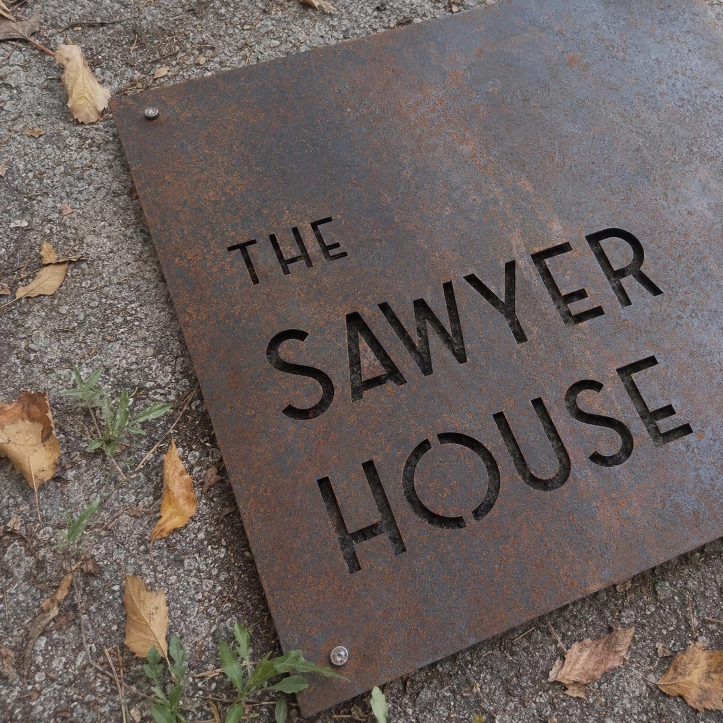Custom Raw Steel Sign