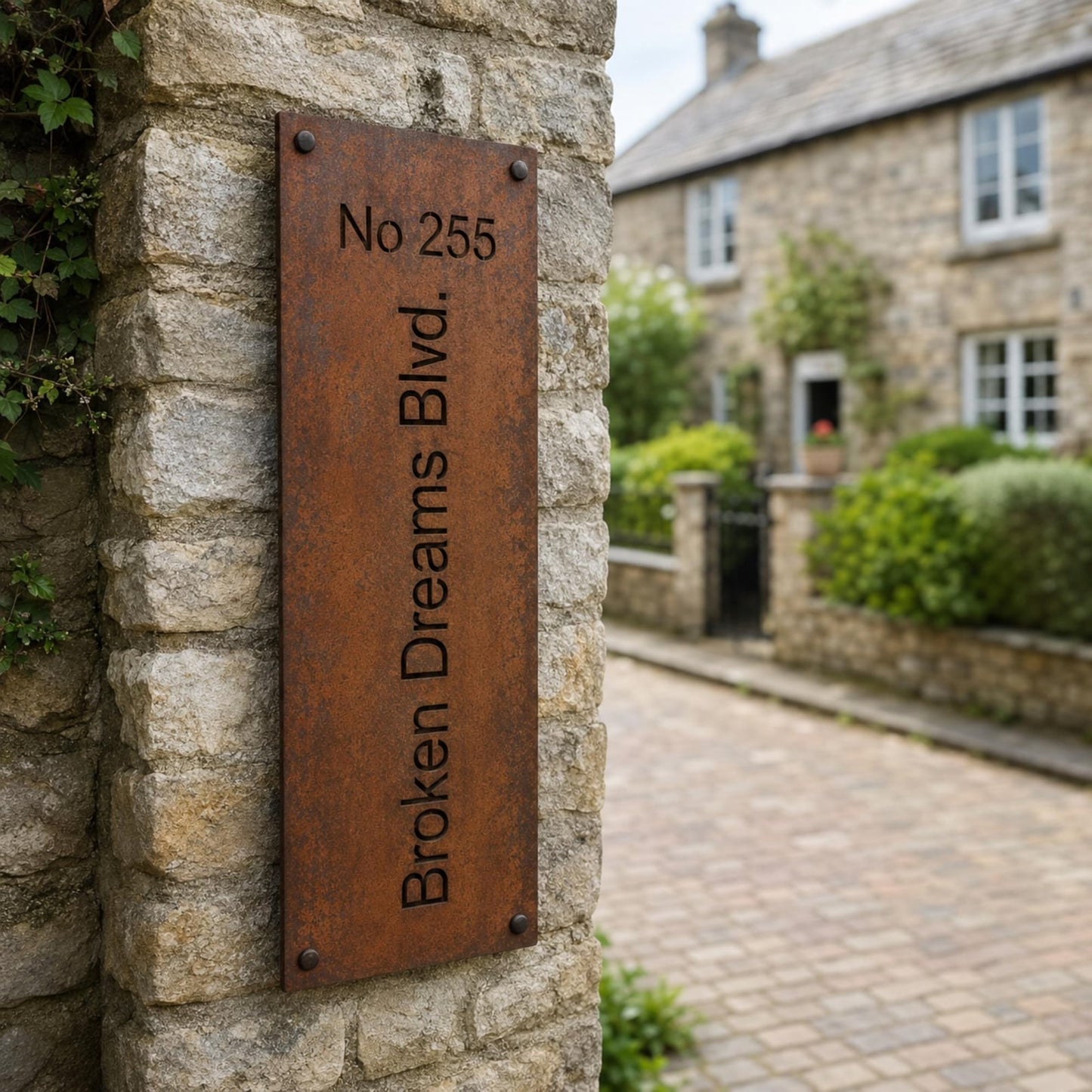 Custom Raw Steel Sign