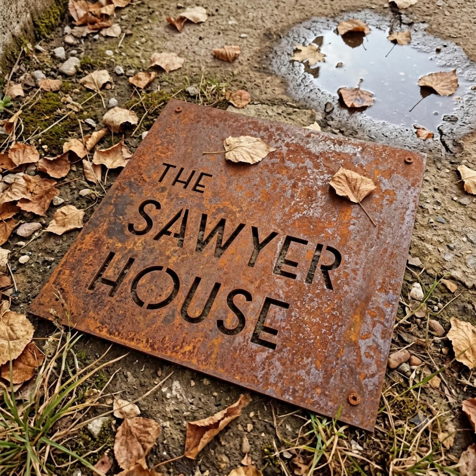 Custom Raw Steel Sign