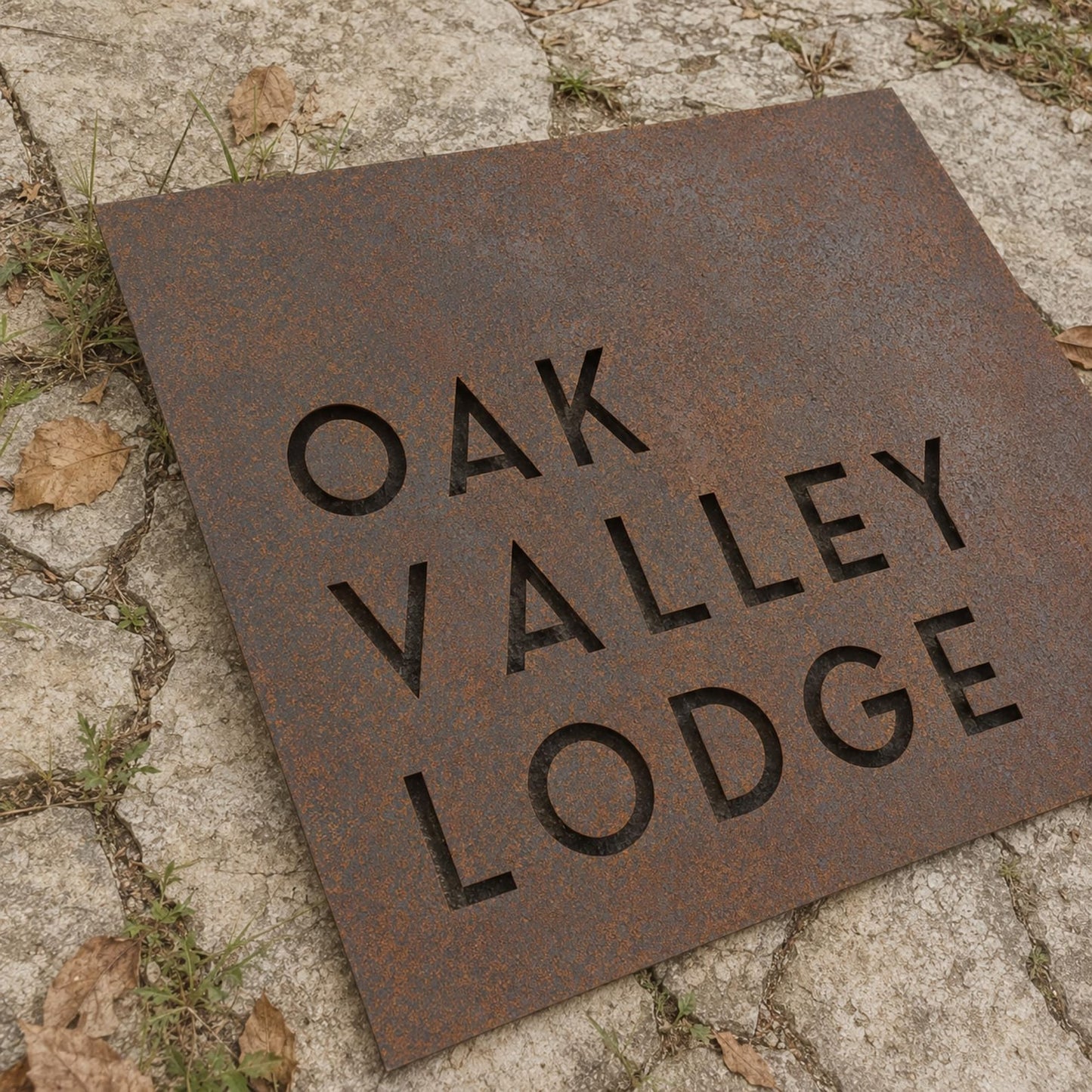Custom Raw Steel Sign