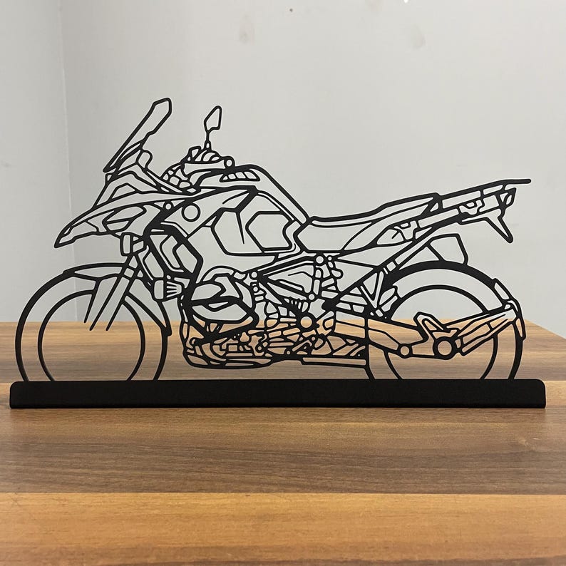 Motorcycle Decor Metal Stand Art