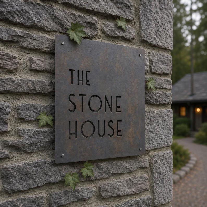 Custom Raw Steel Sign